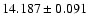 $14.187 \pm 0.091$