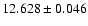 $12.628 \pm 0.046$