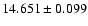 $14.651 \pm 0.099$