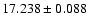 $17.238 \pm 0.088$
