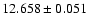$12.658 \pm 0.051$