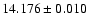 $14.176 \pm 0.010$