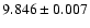 $ 9.846 \pm 0.007$