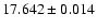 $17.642 \pm 0.014$