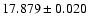 $17.879 \pm 0.020$