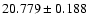 $20.779 \pm 0.188$