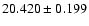 $20.420 \pm 0.199$
