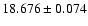$18.676 \pm 0.074$
