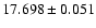 $17.698 \pm 0.051$