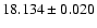 $18.134 \pm 0.020$