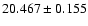 $20.467 \pm 0.155$