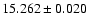 $15.262 \pm 0.020$
