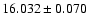 $16.032 \pm 0.070$