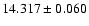 $14.317 \pm 0.060$