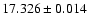 $17.326 \pm 0.014$