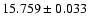 $15.759 \pm 0.033$