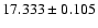 $17.333 \pm 0.105$