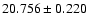 $20.756 \pm 0.220$
