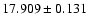 $17.909 \pm 0.131$