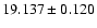 $19.137 \pm 0.120$
