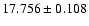 $17.756 \pm 0.108$