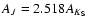 $A_J = 2.518
A_{K_{\rm S}}$