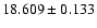 $18.609 \pm 0.133$