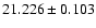 $21.226 \pm 0.103$