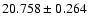 $20.758 \pm 0.264$