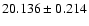 $20.136 \pm 0.214$