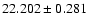 $22.202 \pm 0.281$