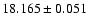 $18.165 \pm 0.051$