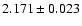 $ 2.171 \pm 0.023$