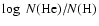 $\log~N({\rm He})/N({\rm H})$