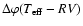$\Delta\varphi (T_{{\rm eff}}-RV)$