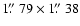 $1\hbox{$.\!\!^{\prime\prime}$ }79\times1\hbox{$.\!\!^{\prime\prime}$ }38$