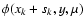 $\phi(x_k+s_k,y,\mu)$
