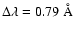 $\Delta\lambda=0.79~\AA$