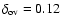 $\delta_{\rm {ov}}=0.12$