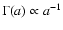 $\Gamma(a)\propto a^{-1}$