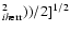 $_{ih{\rm err}}^2))/2]^{1/2}$