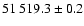 $51~519.3\pm0.2$