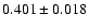 $0.401\pm0.018$