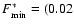 $F_{\min}^*= (0.02$