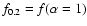 $f_{0.2} = f(\alpha =1)$