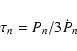 \begin{displaymath}
\tau_{n}=P_{n}/3\dot{P}_{n}
\end{displaymath}