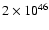$2 \times 10^{46}$