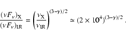 \begin{displaymath}\frac{\left(\nu F_{\nu}\right)_{\rm X}}{(\nu F_{\nu})_{\rm IR...
...right)^{(3-\gamma)/2}
\simeq (2\times 10^4)^{(3-\gamma)/2}\ .
\end{displaymath}