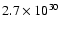 $2.7\times 10^{30}$