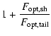 $\displaystyle 1 + \frac{F_{\rm opt,sh}}{F_{\rm opt, tail}}$